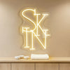 Beauty Spa Neon Sign - Personalized Skin Lettering Yellow
