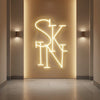 Beauty Spa Neon Sign - Personalized Skin Lettering Yellow
