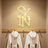 Beauty Spa Neon Sign - Personalized Skin Lettering Yellow
