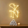 Beauty Spa Neon Sign - Personalized Skin Lettering Yellow