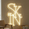 Beauty Spa Neon Sign - Personalized Skin Lettering Yellow