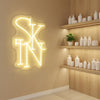 Beauty Spa Neon Sign - Personalized Skin Lettering Yellow