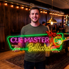 Billiard Neon Sign Custom, Cue Master Pool Table LED Light, Game Room Decor