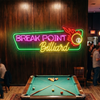 Billiard Neon Sign Custom, Cue Master Pool Table LED Light, Game Room Decor