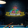 Billiard Neon Sign Custom, Name Pool Balls LED Light, Game Room Decor