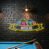 Billiard Neon Sign Custom, Name Pool Balls LED Light, Game Room Decor