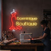 Boutique Neon Sign Custom, Dress Form LED Light, Sewing Shop Decor