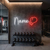 Boxing Neon Sign Custom, Name Glove LED Light, Gym Wall Decor