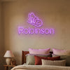 Butterfly Neon Sign Custom, Name Butterfly LED Light, Girls Room Decor