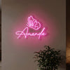Butterfly Neon Sign Custom, Name Butterfly LED Light, Girls Room Decor