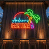 Cantina Neon Sign Custom, Name Palm Sunset LED Light, Mexican Home Bar Decor