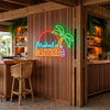 Cantina Neon Sign Custom, Name Palm Sunset LED Light, Mexican Home Bar Decor