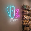 Cat Neon Sign Custom, Name Kitty LED Light, Kids Room Wall Decor