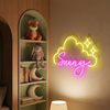 Cloud Neon Sign Custom, Name Stars LED Light, Girls Room Wall Decor