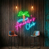 Club Neon Sign Custom, Name Palm Tree LED Light, Tropical Home Bar Lounge Decor