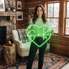 Couple Initials Neon Sign Custom, Heart Monogram LED Light, Wedding Decor