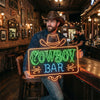 Cowboy Bar Neon Sign Custom, Hat LED Light, Western Home Bar Man Cave Decor