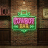Cowboy Bar Neon Sign Custom, Hat LED Light, Western Home Bar Man Cave Decor