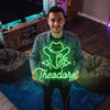 Cowboy Neon Sign Custom, Name Bandana LED Light, Western Room Decor