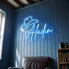 Cowboy Neon Sign Custom, Name Bandana LED Light, Western Room Decor