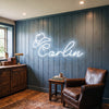 Cowboy Neon Sign Custom, Name Bandana LED Light, Western Room Decor