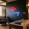 Cowboy Neon Sign Custom, Name Hat LED Light, Western Room Decor