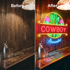 Cowboy Neon Sign Custom, Western Cactus LED Light, Bar Wall Decor