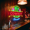 Cowboy Neon Sign Custom, Western Cactus LED Light, Bar Wall Decor