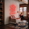 Cowgirl Neon Sign Custom, Name Hat LED Light, Western Wall Decor