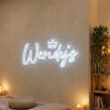 Crown Neon Sign Custom, Name LED Light, Girls Bedroom Wall Vanity Decor Gift