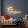 Crown Neon Sign Custom, Name Royal LED Light, Kids Room Wall Decor