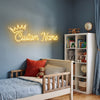 Crown Neon Sign Custom, Name Royal LED Light, Kids Room Wall Decor