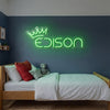 Crown Neon Sign Custom, Name Royal LED Light, Kids Room Wall Decor