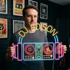 DJ Neon Sign Custom, Name Headphone LED Light, DJ Booth Studio Wall Decor