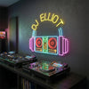 DJ Neon Sign Custom, Name Headphone LED Light, DJ Booth Studio Wall Decor