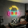 DJ Neon Sign Custom, Name Headphone LED Light, DJ Booth Studio Wall Decor