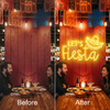 Fiesta Neon Sign Custom, Sombrero LED Light, Mexican Party Backdrop Wall Decor