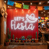 Fiesta Neon Sign Custom, Sombrero LED Light, Mexican Party Backdrop Wall Decor