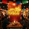 Fiesta Neon Sign Custom, Sombrero LED Light, Mexican Party Backdrop Wall Decor