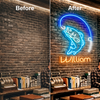 Fishing Neon Sign Custom, Name Fish Hook LED Light, Man Cave Wall Decor