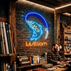 Fishing Neon Sign Custom, Name Fish Hook LED Light, Man Cave Wall Decor