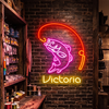 Fishing Neon Sign Custom, Name Fish Hook LED Light, Man Cave Wall Decor