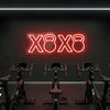 Fitness Gym Neon Sign - Custom X Kettlebell Red