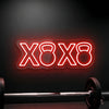 Fitness Gym Neon Sign - Custom X Kettlebell Red