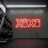 Fitness Gym Neon Sign - Custom X Kettlebell Red
