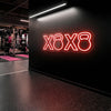 Fitness Gym Neon Sign - Custom X Kettlebell Red