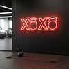 Fitness Gym Neon Sign - Custom X Kettlebell Red