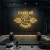 Fitness Neon Sign Custom, Name Barbell LED Light, Gym Wall Decor