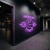 Fitness Neon Sign Custom, Name Barbell LED Light, Gym Wall Decor