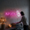 Flower Neon Sign Custom, Name Daisy LED Light, Girls Room Wall Decor